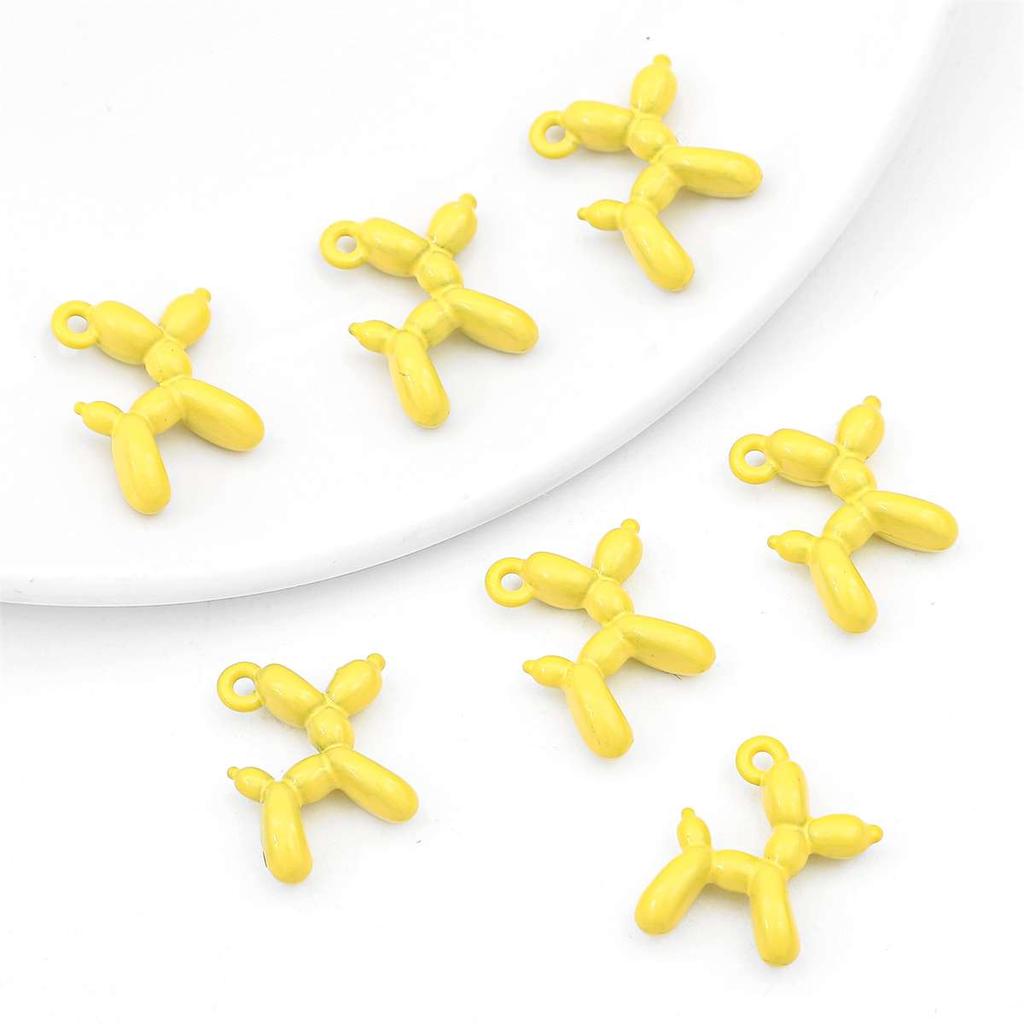 4-10Pcs Alloy Drop Oil Enamel Charms Multicolor Puppy Dog Pendant For Jewelry Making DIY Necklace Bracelet Earrings Crafts Findings