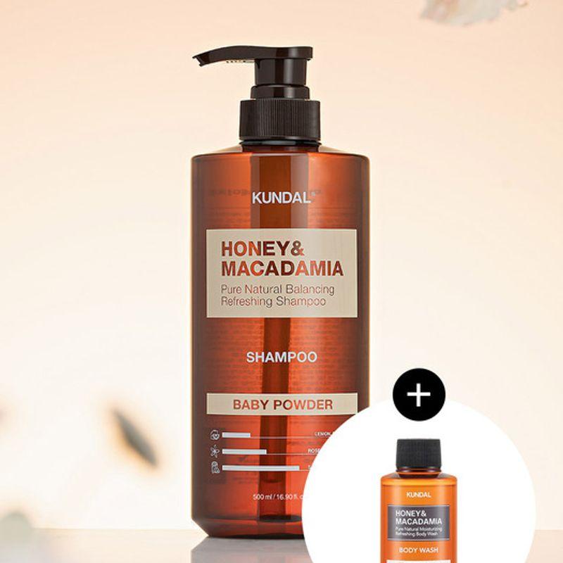 KUNDAL Honey & Macadamia Nature Shampoo 500ml x 2 (choose your scent) Pink Grapefruit
