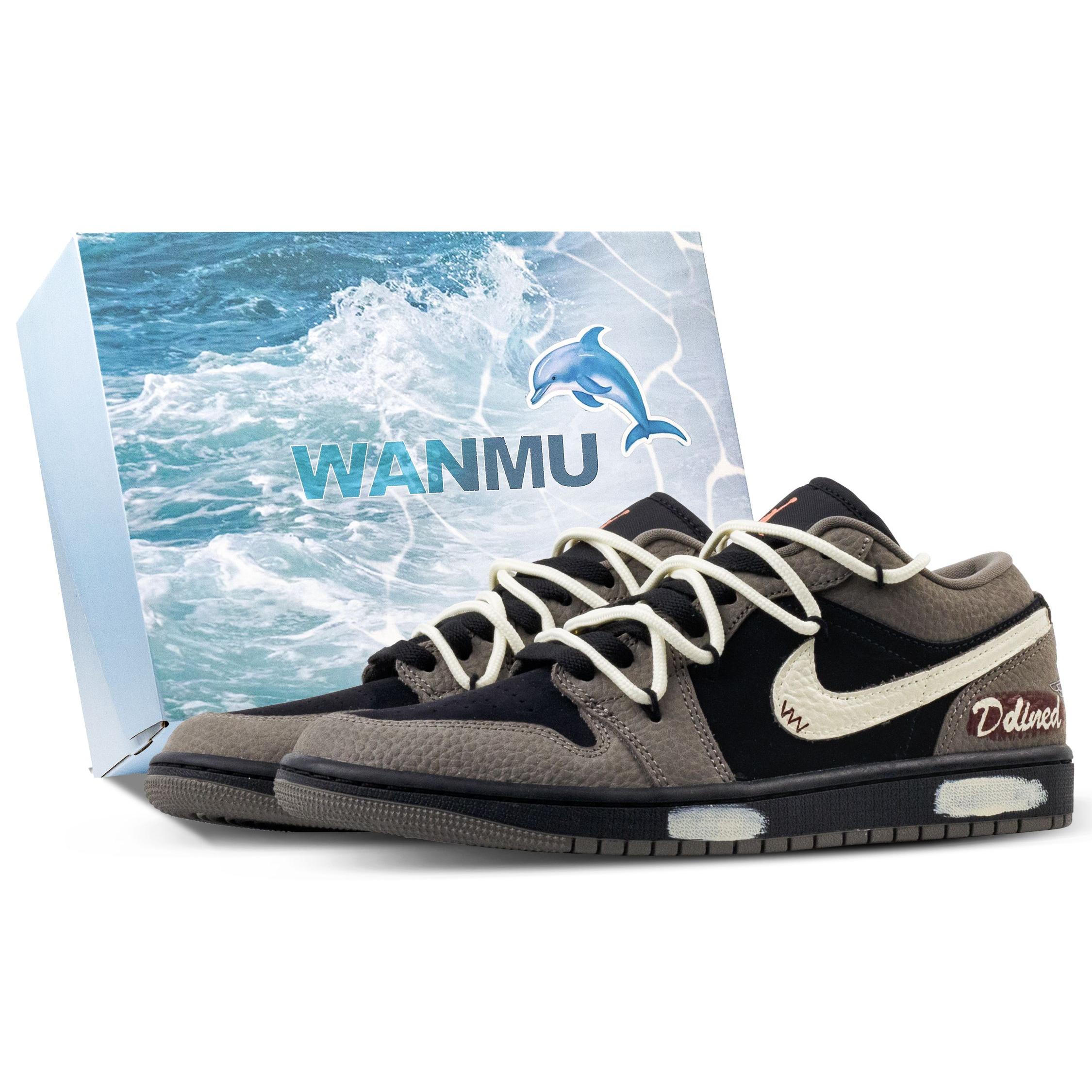 Jordan Air Jordan 1 Mocha Graffiti Abrasion Resistant Balance Abrasion Resistant Balance Low top IB7109-005(Team144-) 40.5