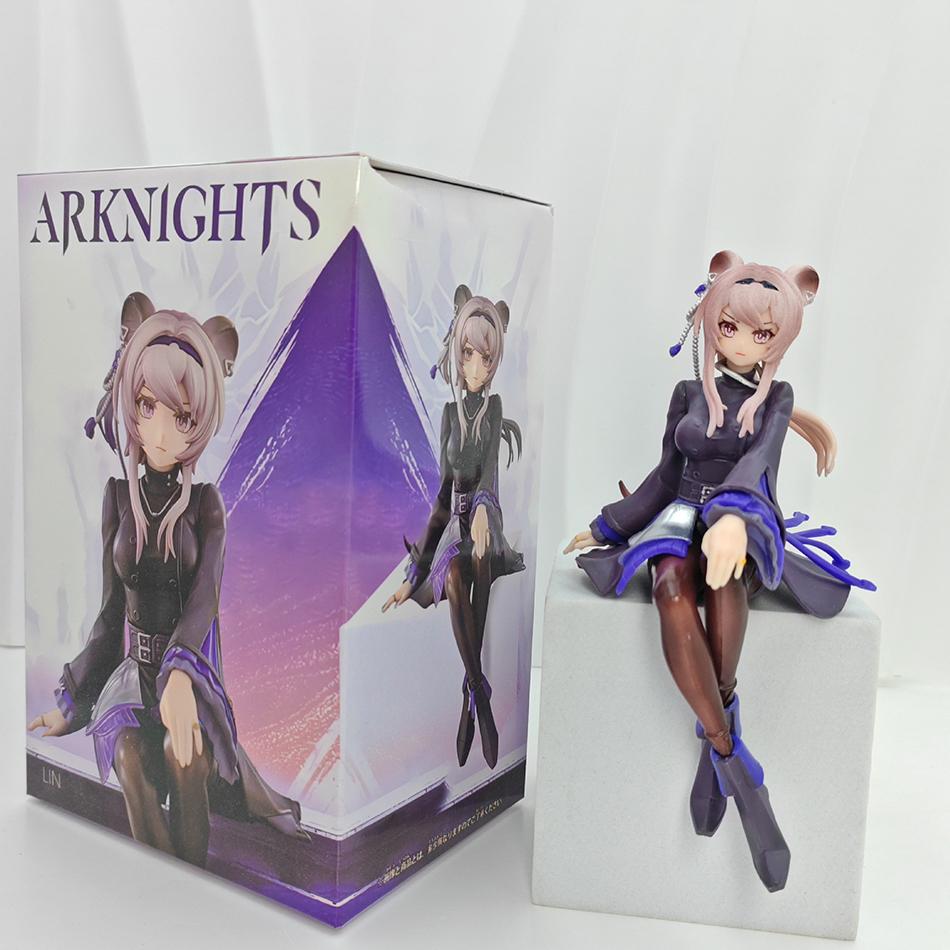 Game Arknights Lin Figure Sitting Noodle Stopper Anime Figure Action Figurine Model Collectible Ornaments Decoration Doll Toy