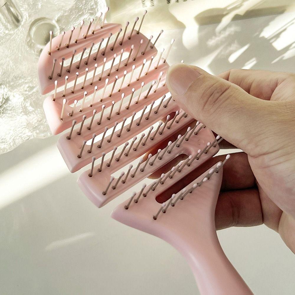 Dual-use Degradable Vented Hair Brush ABS Scalp Massage Comb Detangling Brush  For Wet Dry Hair