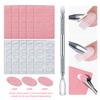 5/10Sheet Nail Cuticle Pusher Self-adhesive Sand 100#180#240# Flake File Trimming Nails Pre Polishing Sandpaper Set ManicureTool