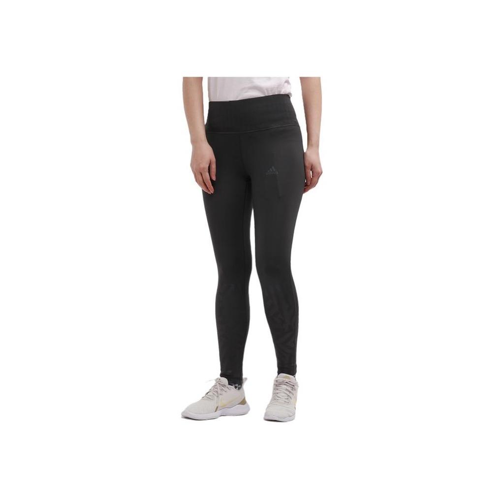 Adidas Womens Training Series Moisture-Wicking Comfortable Solid Color Knitted Sports Pants Women Pants Black CD3123