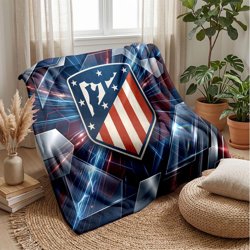 Atletico Madrid Theme blanket Soft Flannel Blanket Plush Throw Blanket Cozy Sofa Bed Blanket for Home Decor