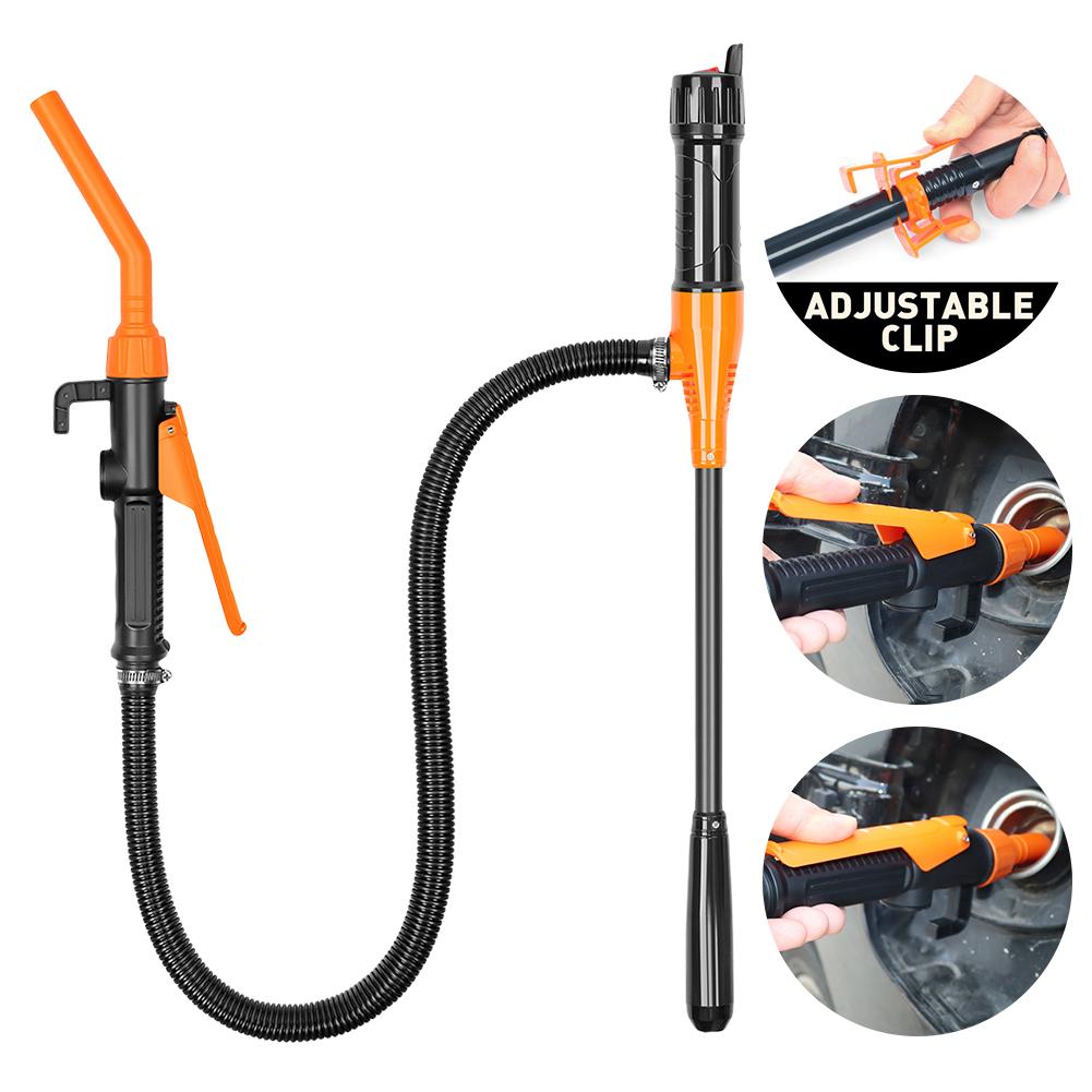 Electric Oil Pump Siphon Liquid Transfer Pump Handheld Battery Operated Water Gas Pump Portable Car Fuel Transfer Suction Pumps arancione