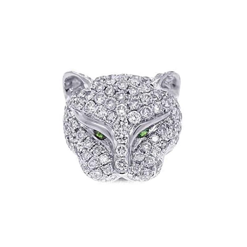 2024 Trendige Mikro-Diamant Leopardenkopf Zirkonia Ohrringe - Unisex, High-End, Stilvoll & Nische