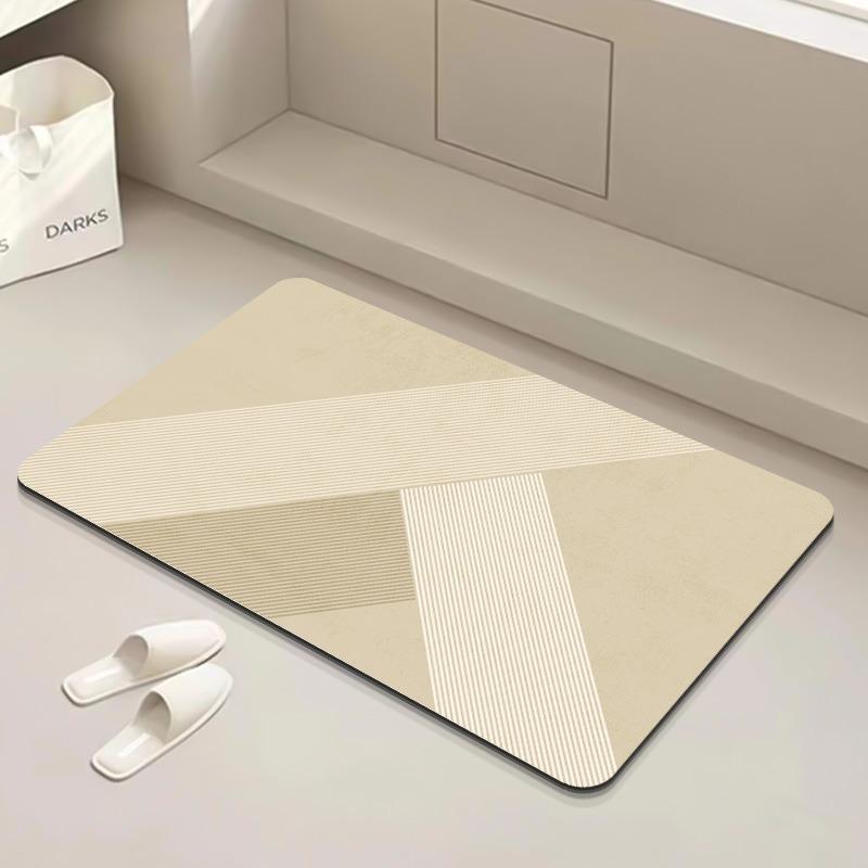 Bathroom Floor Mat Japanese Striped Style Water-absorbing Quick-drying Carpet Diatom Mud Non-slip Rug Toilet Household Door Mats