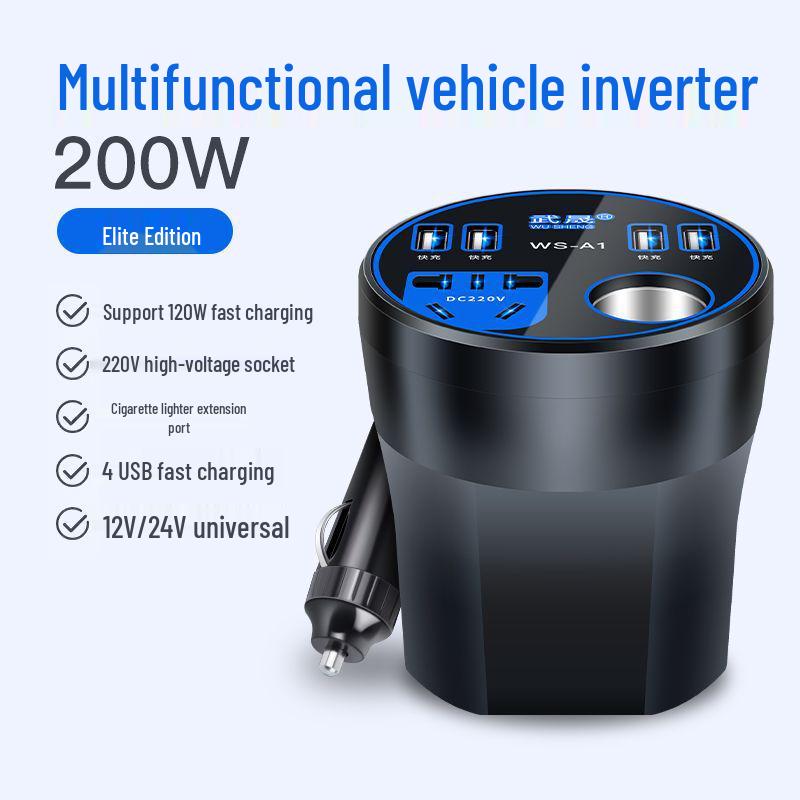 Universal Car and Truck Power Inverter 12V/24V To 220V Charger Socket