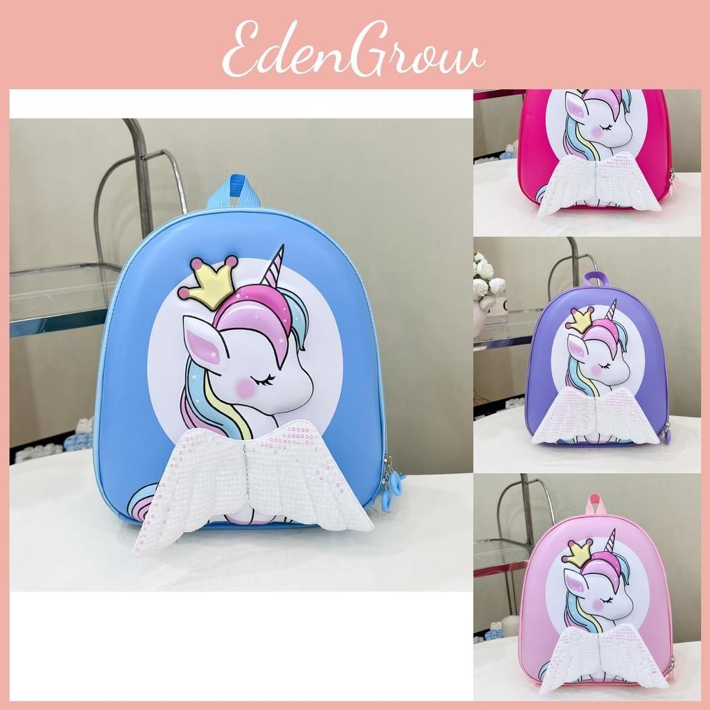 Backpack Eva Kids Material With Unicorn Cartoon Print High Capacity For Daily