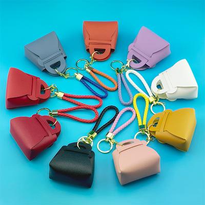 Creative Candy Color Change Bag Mini Small Bag Pu Leather Earphones Coin Storage Bag Pendant Keychain
