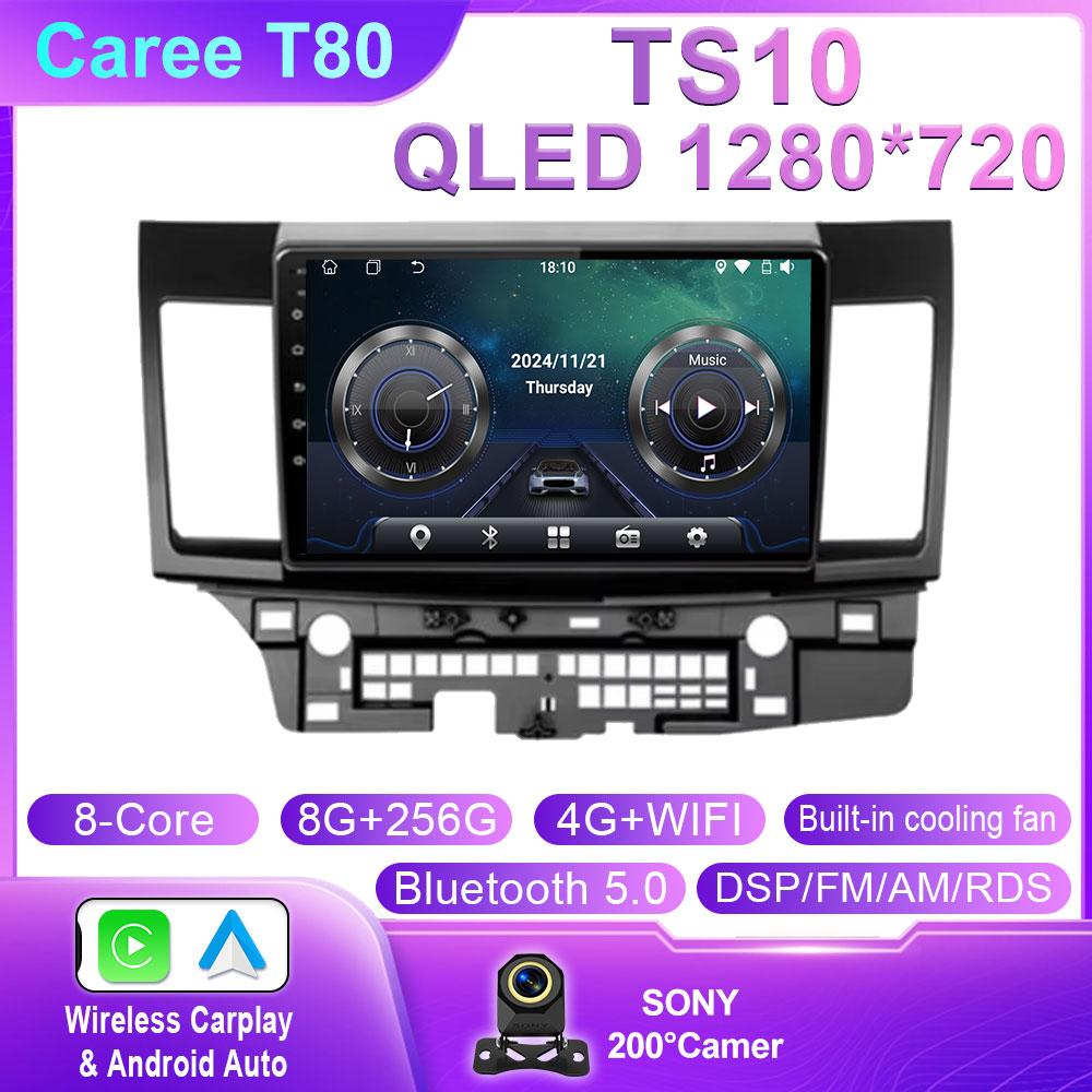 For MITSUBISHI LANCER 9 10 X 2008 2009 2010 2011 - 2016 Car Android 14 Car Radio Stereo Audio GPS Player Carplay Auto Screen 4G