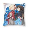 Anime Lycoris Recoil Quadratische Kissenhülle Kissenbezug Kissen Dekoration Komfort Wurfkissen für Zuhause Auto