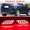 13 Car Accessors LED Reflector For Jeep COMPASS 2017 2018 2019 2020 Car Tail Light Rear Bumper Light Rear Fog Lamp Brake Light