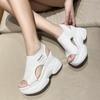 Thick-soled High-heeled Mesh Breathable Wedge-heeled Fish-mouth Shoes Sports and Casual Sandals for Women Heels Women
