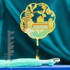 Yangzhou Impression Chinese Metal Art Folding Fan Bookmark - Fresh, Simple, Cultural Gift for Teacher's Day