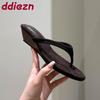 Fashion Female Spring Summer Round Toe Ladies Wedges Heeled Slippers Sandals Fashion Wedges Slippers Slides Shoes For Women Flip flops