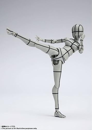 TAMASHII NATIONS S.H.Figuarts Body-chan -Kentaro Yabuki- Wire Frame (Gray Color Ver.) Approx. 135mm PVC&ABS Movable Figure