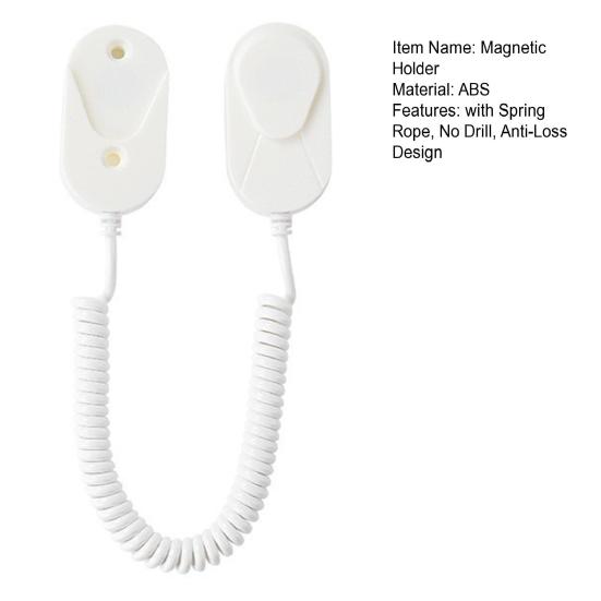 Remote Control Holder with Spring Rope Self-adhesive No Drill TV Air Conditioner