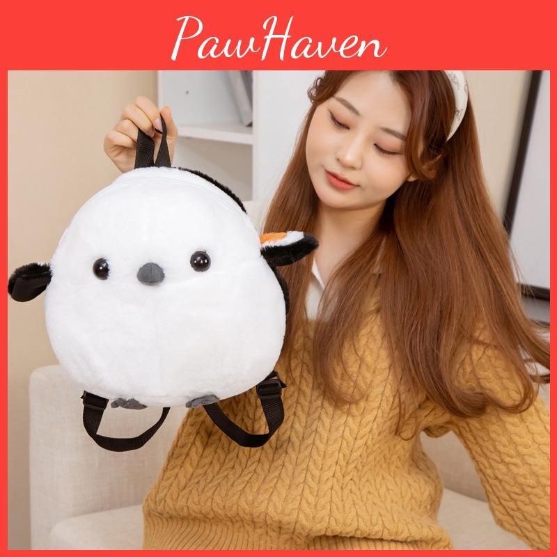 Sparrow Adorable White Plushie Backpack Cartoon Toy Bag Girls Travel Students