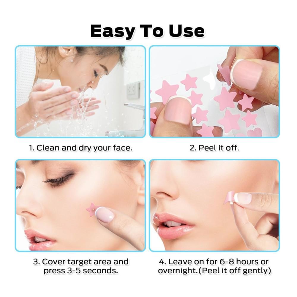 Akne-Patch Großpackung Pickel-Patches, Niedliche Pickelabdeckungen, Hydrokolloide Akne-Patches mit Hyaluronsäure 432 STÜCK