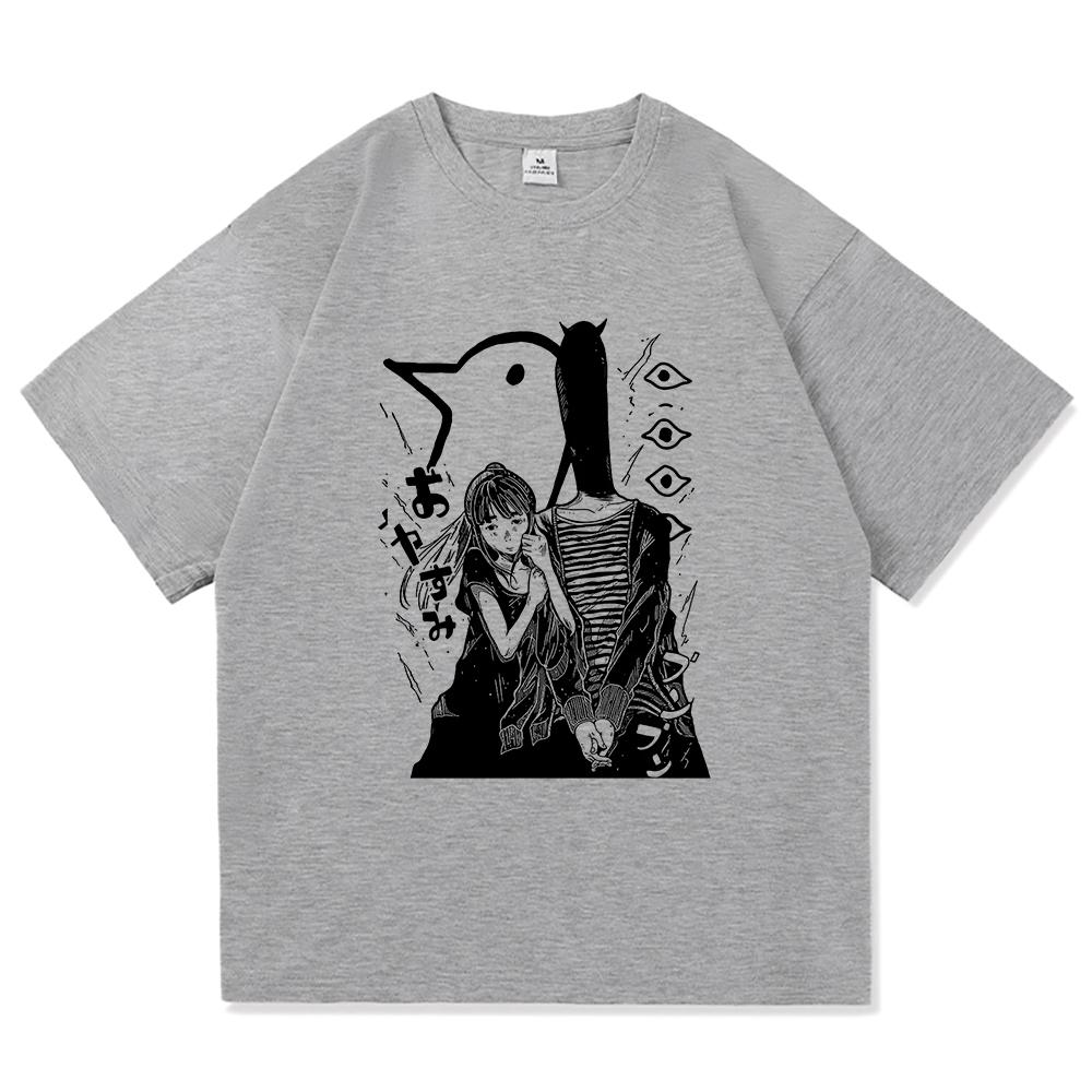Goodnight Punpun T Shirt Fashion Men Retro Oyasumi Punpun Aiko Tanaka T-Shirt Unisex Anime Manga Vintage Breathable Tops