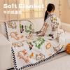 Dopamine Sofa Blanket Cartoon Print New Plush Thickened Heat Retention Warm Fine Soft Comfortable Winter Blanket Multi-Purpose