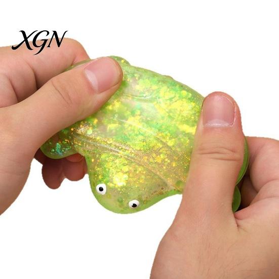 Adult Fidget Toy Squeeze Soft Rubber Stress Relief Slow Relaxation Hand Rebound Glitter Powder Turtle Shape Decompression