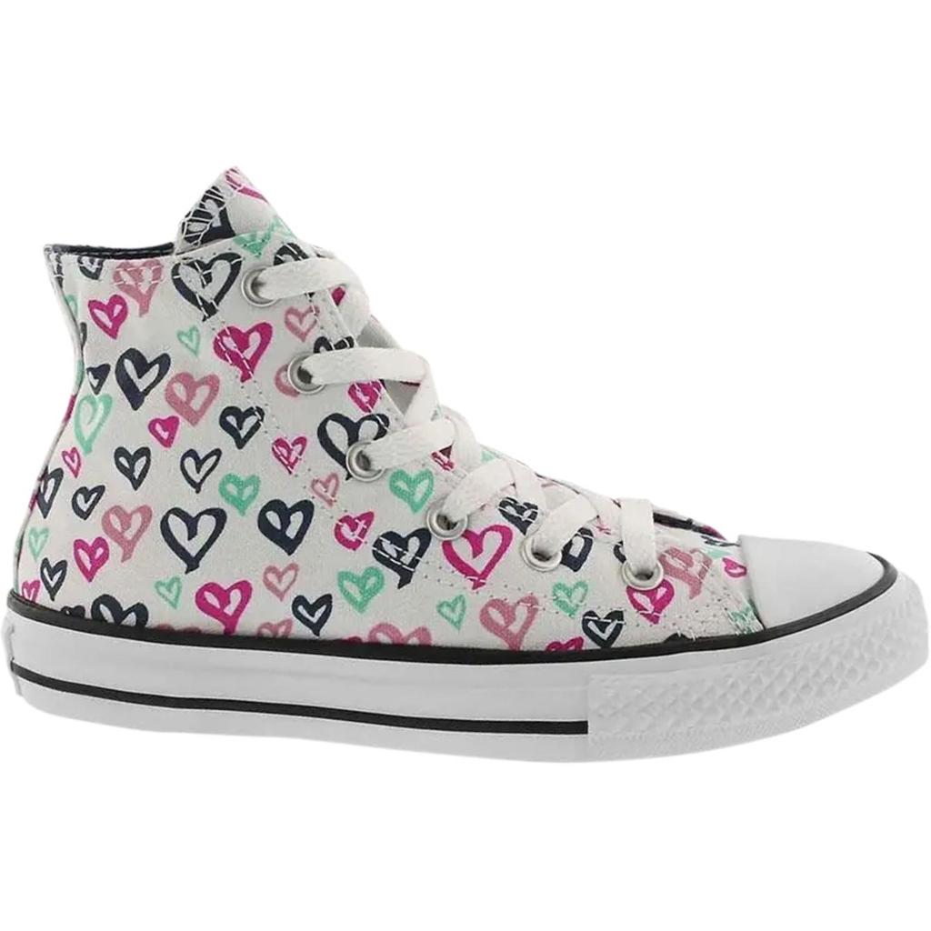 Converse Chuck Taylor All Star Hi GS Bleeding Love Kids Sneakers White Black 660876F