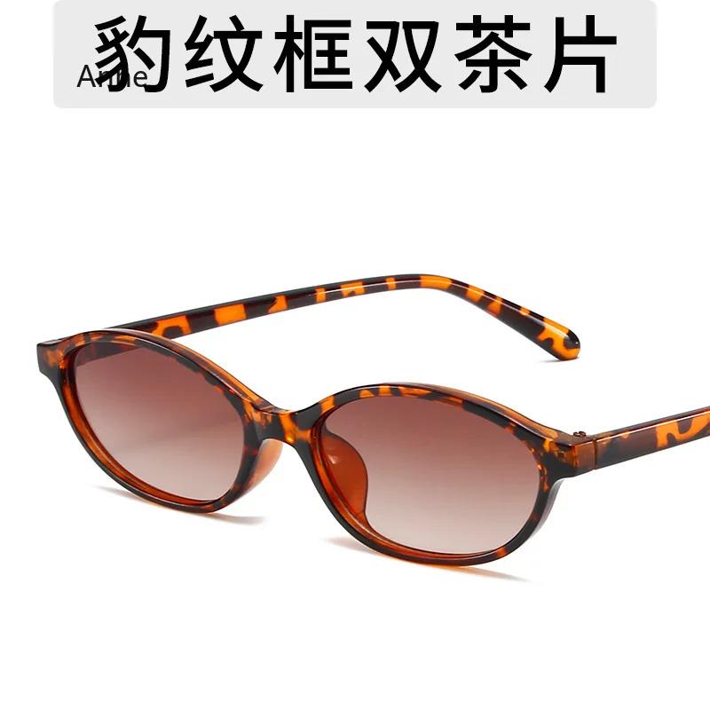 Sexy Small Oval Women Sunglasses New Fashion Leopard Brown Sun Glasses Female Retro Colorful Shade Eyeglass luxury designer