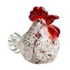 Figure di Gallo Seduto Galline in Vetro Soffiato Statua Sculture di Animali Figura Decorativa da Collezione Arredamento per la Casa