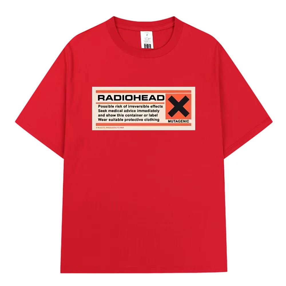 2026 Summer Hot Sale Rock Band Radiohead Mutagenic T Shirts Unisex Unisex Gothic Retro T-Shirt Y2k Gothic Cotton Oversized T-Shirts