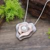 New matte double-layer geometric love long pendant women's fashion versatile three-dimensional heart-shaped long necklace