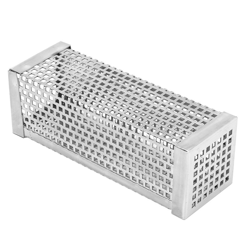 304 Stainless Steel Square BBQ Grill Smoker Tube Tools Outdoor Barbecue Accessory 6in