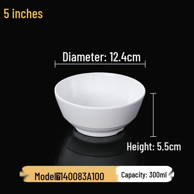 Melaminová sada čtvercových misek: Ideální pro Hot Pot, Omáčky, Rýži, Kaši a Polévku - Pro Komerční a Restauranční Použití.