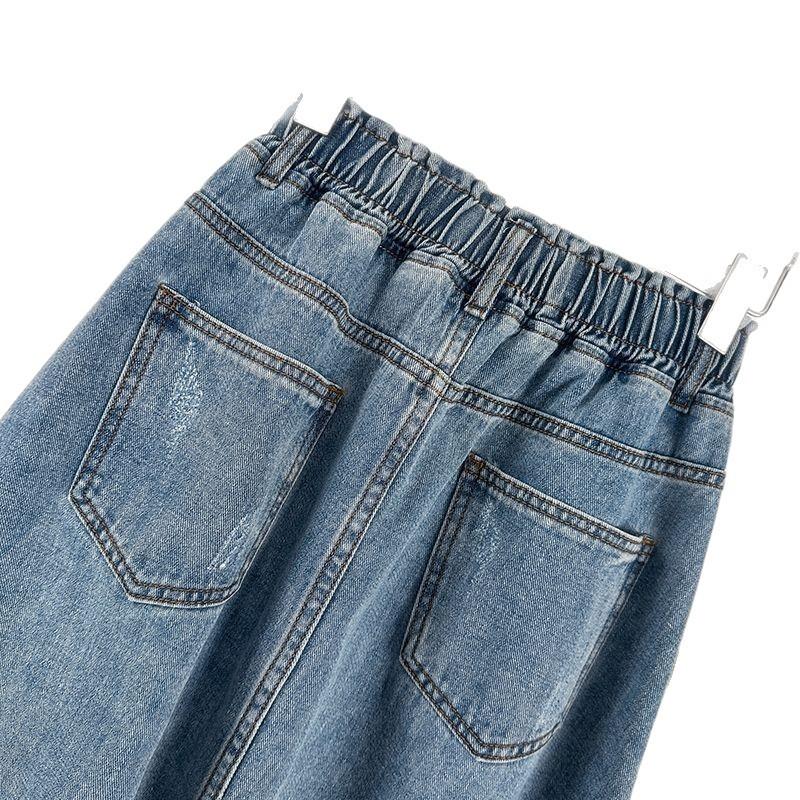 Denim A Line Skirt For Plus Size Women With Button Details For Fall 2025