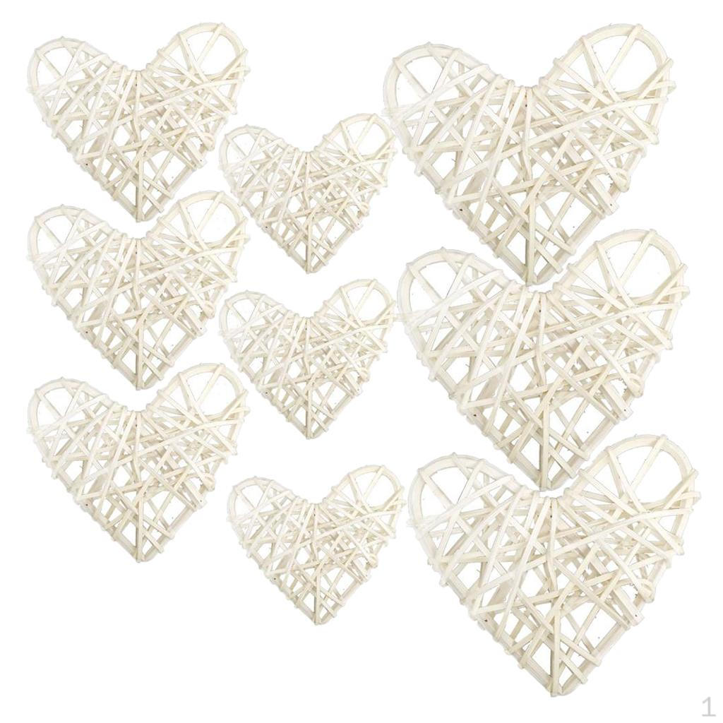 60/80/100mm Heart Wicker Rattan Balls - Decorative for Bowls, Vase Filler, Coffee Table Decor,