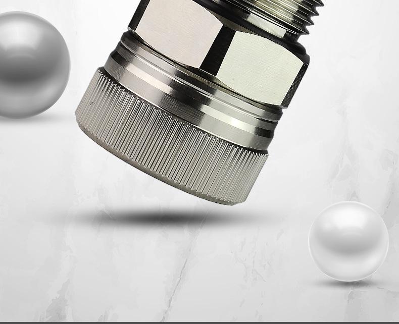 Złącze obrotowe 360° ze stali nierdzewnej i aluminium, pasuje do rur olejowych 1/2", 3/4", 1"