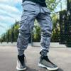 Men Cargo Pants Ankle-banded Reflective Patchwork Multi Pockets Loose Casual Straight Leg