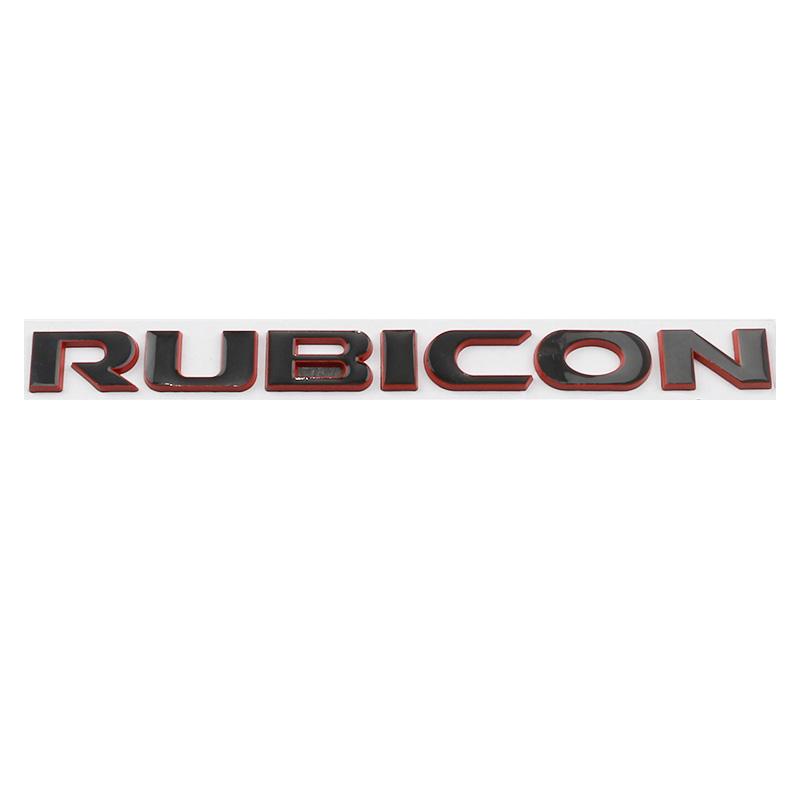 Car Metal Rubicon Trunk Fender Door Logo Badge Emblem Decals Sticker For Jeep Wrangler Unlimited TJ JK TJ YK JL XJ Accessories ALU1