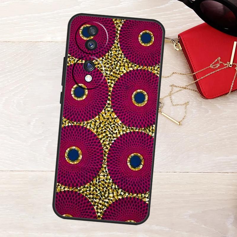 African Wax Fabric Case For Honor Magic 8 5 6 7 Lite X9a X9b X9c X9d X8b X8c Win RT 50 70 90 200 400 Pro Cover