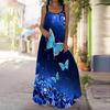 Women's Slip Dress Maxi Long Dress Butterfly Print Stitching Print Dress Spring & Summer Leisure Vacation