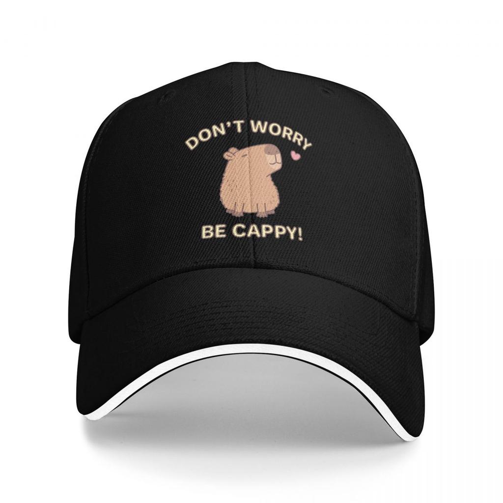 Dont Worry Be Capy Capybaras Baseball Caps Snapback Baseball Hats Breathable Casual Casquette Outdoor Unisex