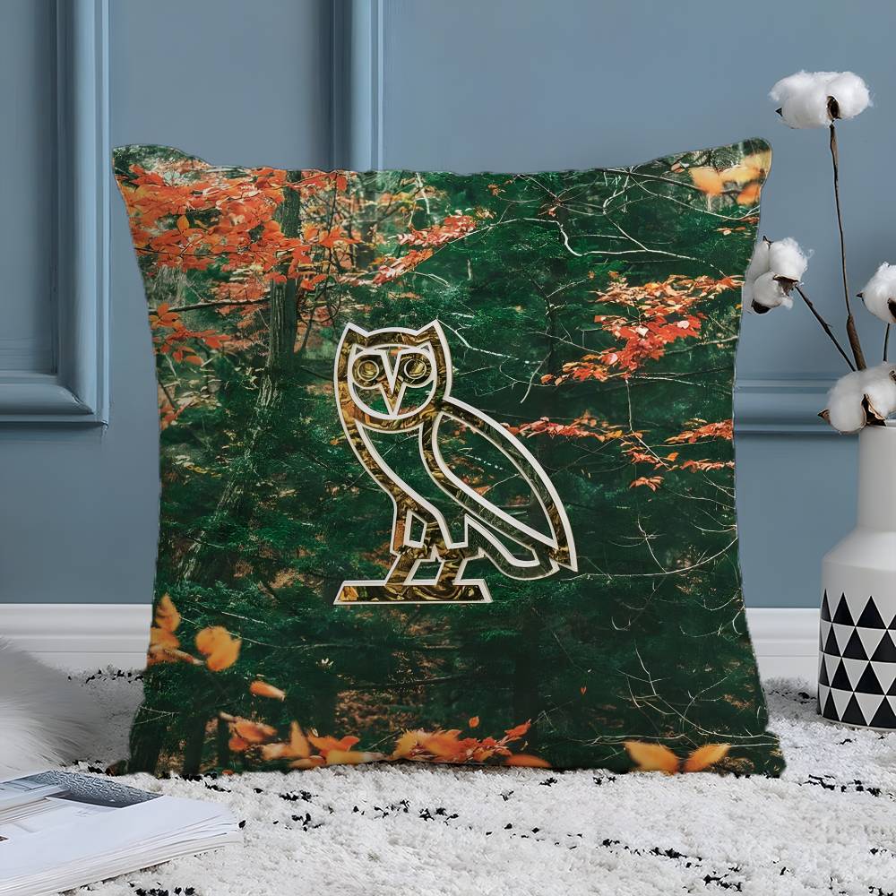 Octobers Very Own-O Owls OVO Pillow Case Silky Elegant Comfort Sofa Bed  Invisible Zipper Beach Pillowcase