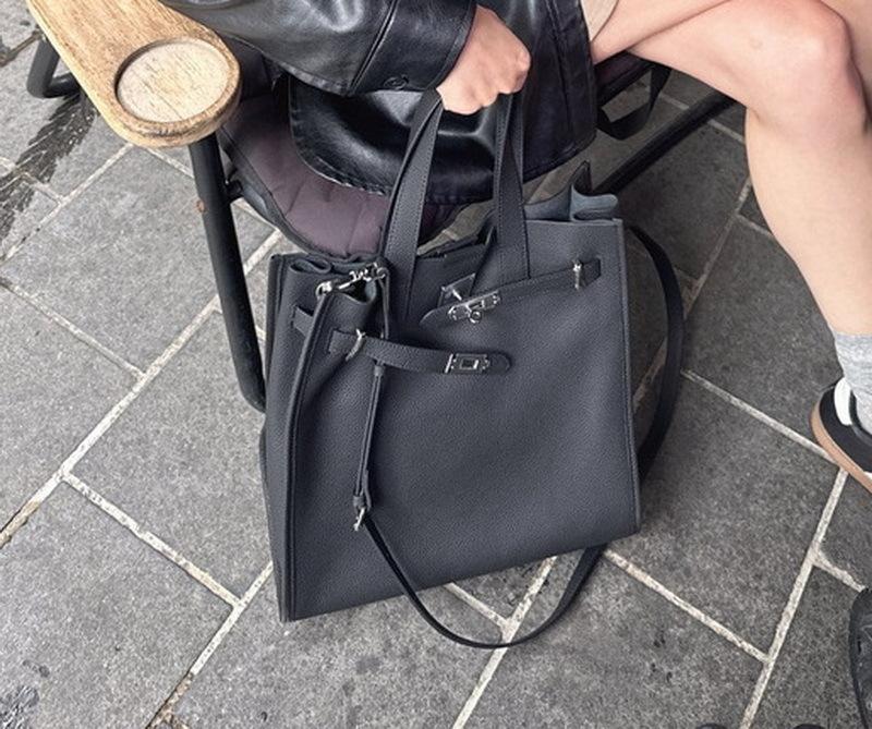 The First Layer of Cowhide Modified Casual  Tote Bag (S12-52764)