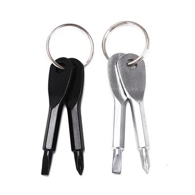 2 Pièces/Ensemble Outil Multiple Porte-Clés Tournevis Extérieur Ensemble Outil de Poche Avec Porte-Clés