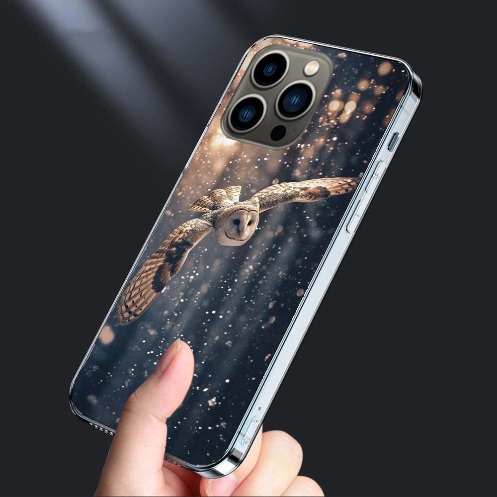 Owl In Winter Phone Case For Iphone 16E 15 Pro 14 Plus 17E 16 17 Pro Max Air 11 12 13 Mini Shockproof Capa Cute Cover TPU Cle