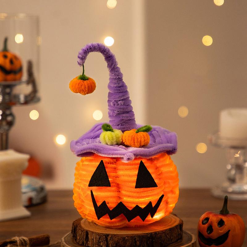 Halloween Pumpkin Led Lamp Lantern Decoration Jack-O Lantern Ghost Face Pumpkin Light Garden Outdoor Indoor Party Home Decor