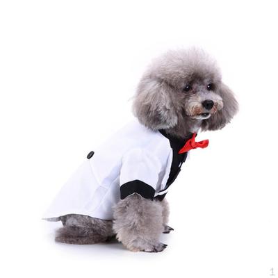 Dog Clothes, Puppy Stylish Suit Bow Tie Costume, Wedding Shirt
