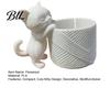 Cute Kitty Flower Pot 3D Printed Cat Planter, Pot, Decorative Mini Animal Plant for Succulents Cacti, Home Office Desk Decor Compact Indoor