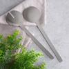 Steel silver salad spoons, 2 pieces